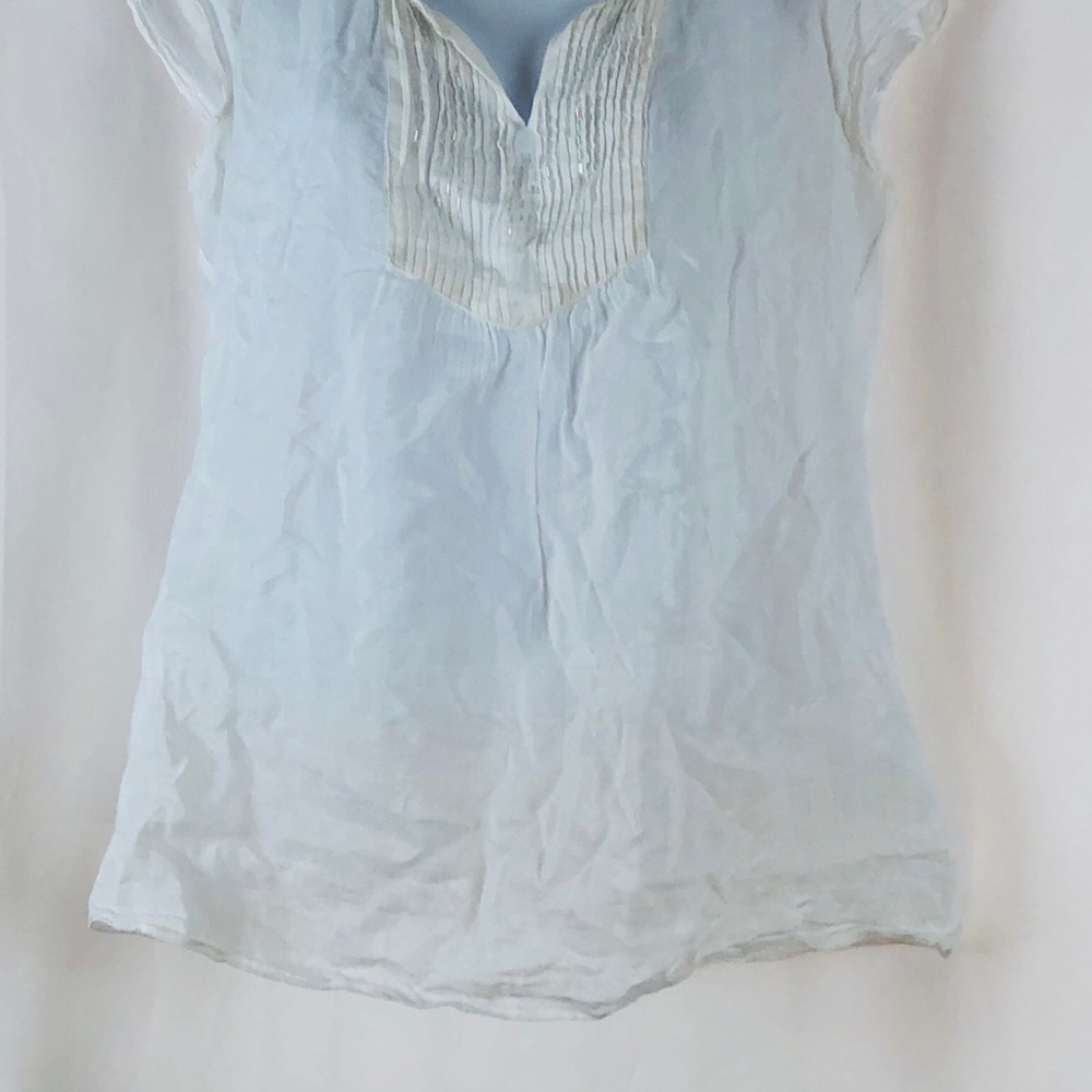 Calvin Klein Y-neck pleated embellished top S - Picture 14 of 16